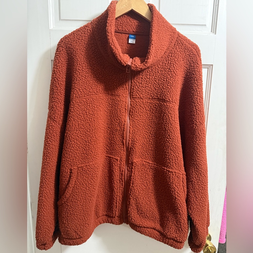 Old Navy Women's Teddy Jacket - Burnt Orange